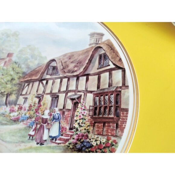 Fenton Bone China England Cabinet Plate 10 1/2 Poppleton Passing the time of day - Picture 7 of 10